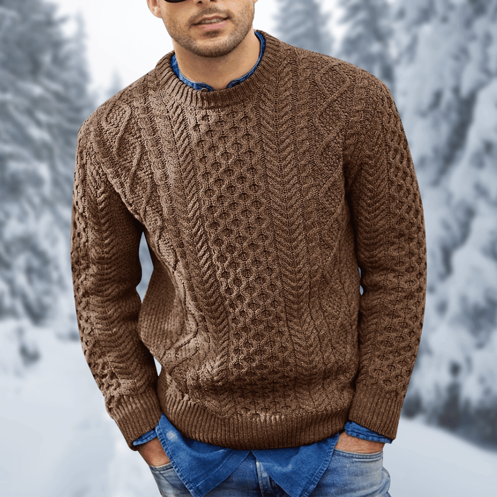 Pull En Laine À Torsades Pour Homme Chaud Et Confortable Pour L Hiver Et Port Quotidien Amawinc