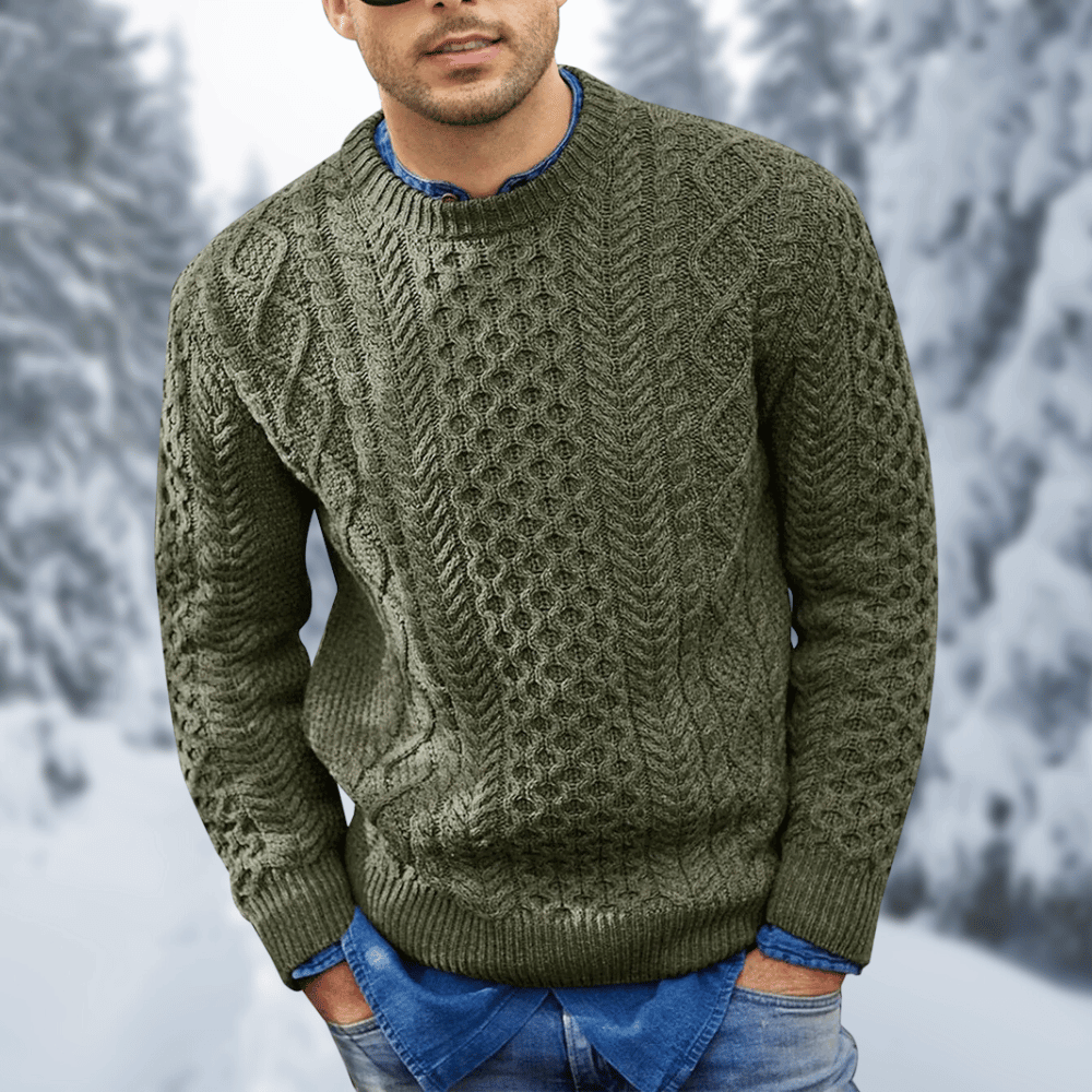 Pull En Laine À Torsades Pour Homme Chaud Et Confortable Pour L Hiver Et Port Quotidien Amawinc