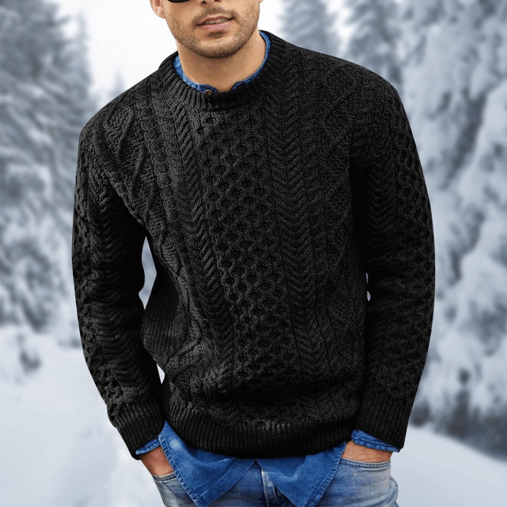 Pull En Laine À Torsades Pour Homme Chaud Et Confortable Pour L Hiver Et Port Quotidien Amawinc