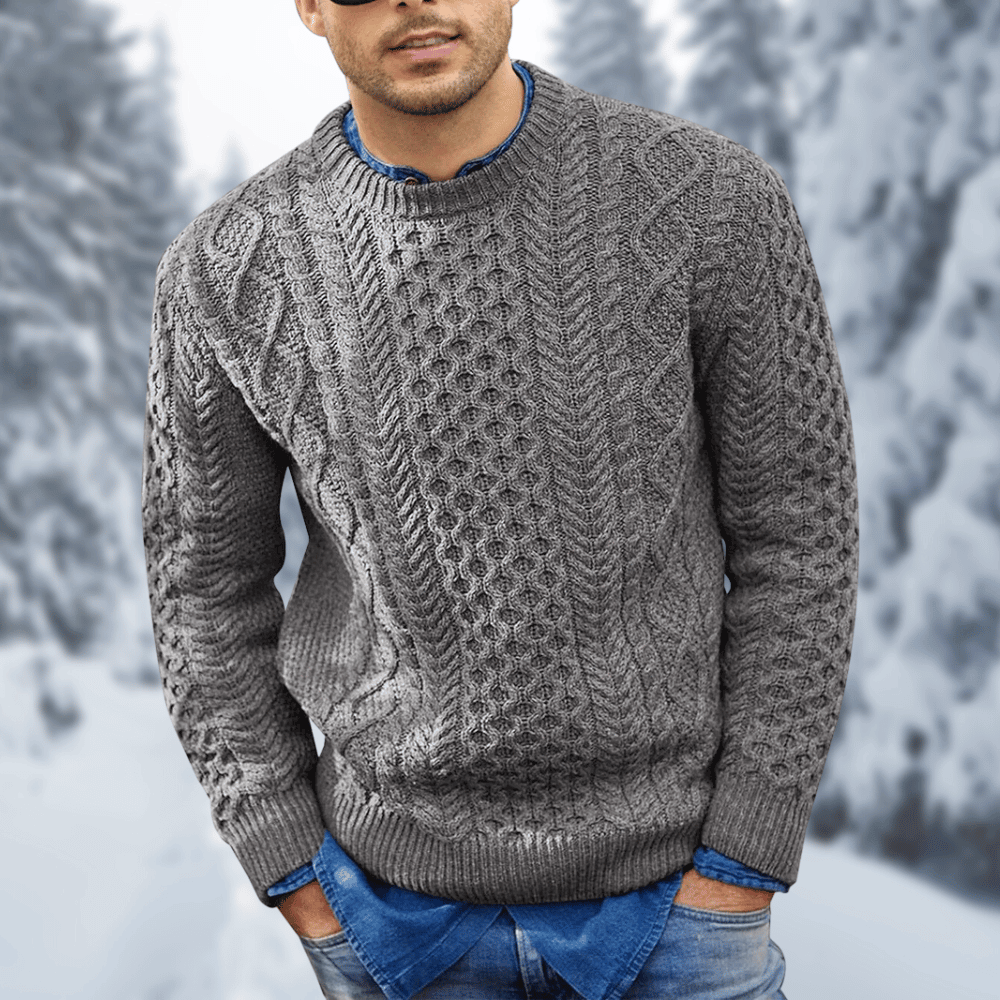Pull En Laine À Torsades Pour Homme Chaud Et Confortable Pour L Hiver Et Port Quotidien Amawinc