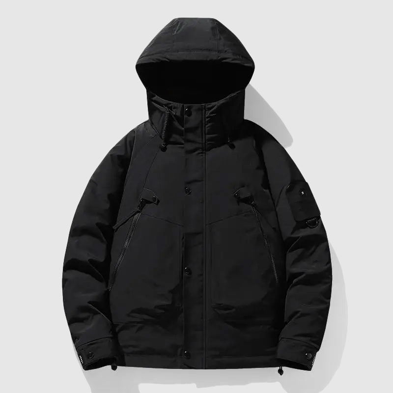 Amawinc Doudoune Homme Capuche Amovible En Duvet De Canard Blanc Pour L Hiver Pour Conditions Urbaines