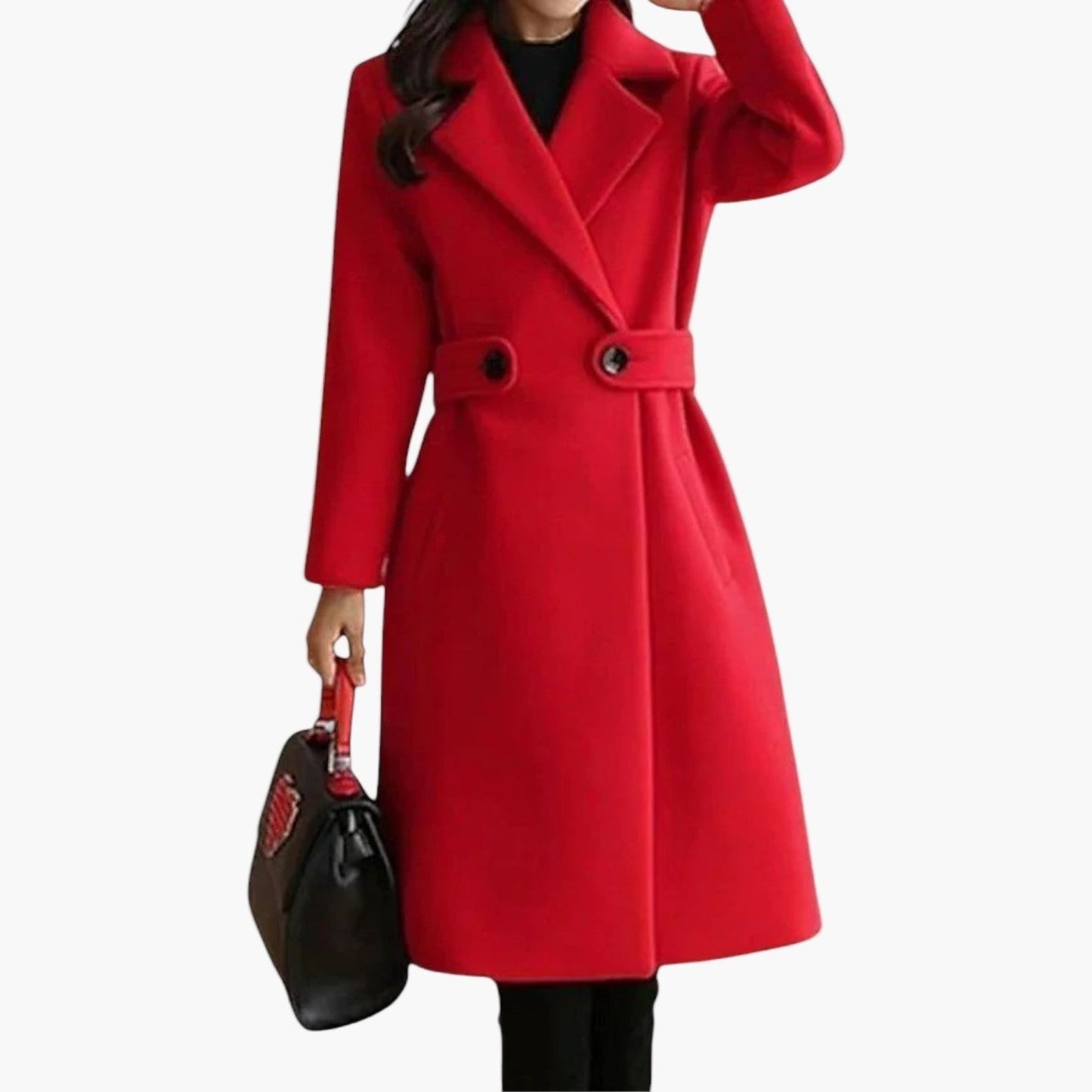 Manteau Long Chic Et Chaud Pour Femmes Clara Manteau Forme Structurée Double Boutonnage Élégant