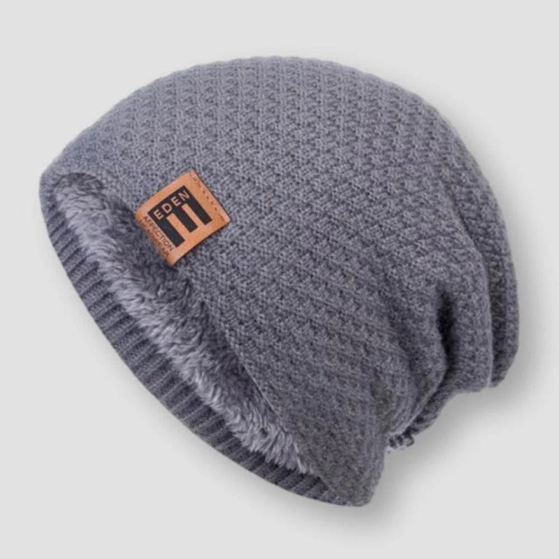Bonnet Tricot Thermique EdenWool Doublé Polaire Motif Gaufre Confort Ultra Doux Très Chaud
