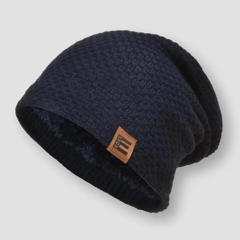 Bonnet Tricot Thermique EdenWool Doublé Polaire Motif Gaufre Confort Ultra Doux Très Chaud