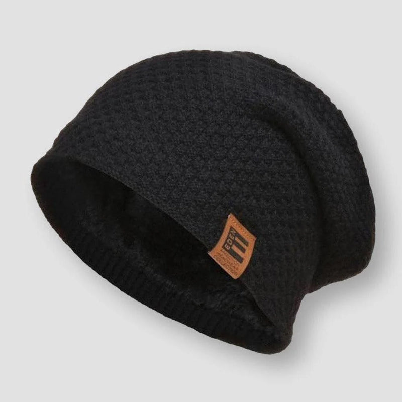 Bonnet Tricot Thermique EdenWool Doublé Polaire Motif Gaufre Confort Ultra Doux Très Chaud
