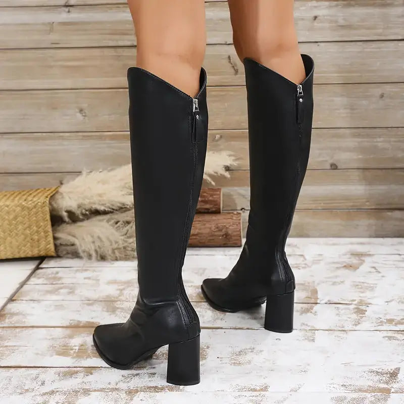 Bottes Hautes Pour Femme Élégantes En Microfibre Confortables Disponibles En Plusieurs Couleurs Pour Un Style Chic