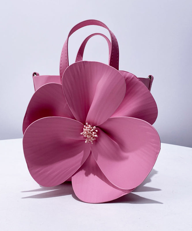 Sac fourre-tout de soirée élégant en similicuir en forme de rose - Amawinc