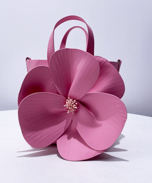Sac fourre-tout de soirée élégant en similicuir en forme de rose - Amawinc