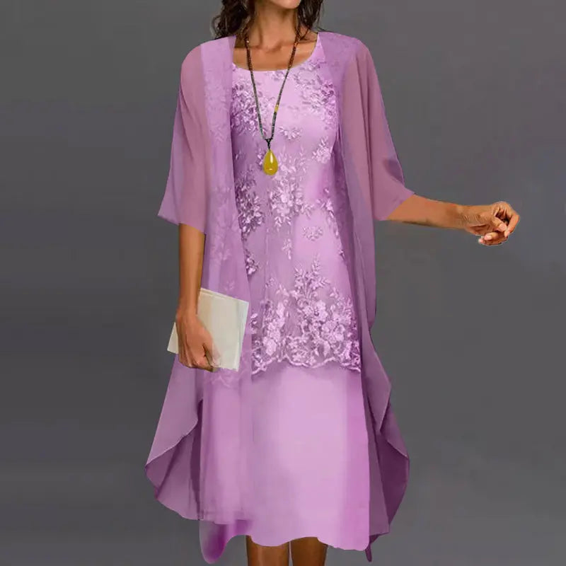 Robe Deux Pièces En Chiffon Pour Femmes Élégante Et Confortable Pour Toutes Occasions