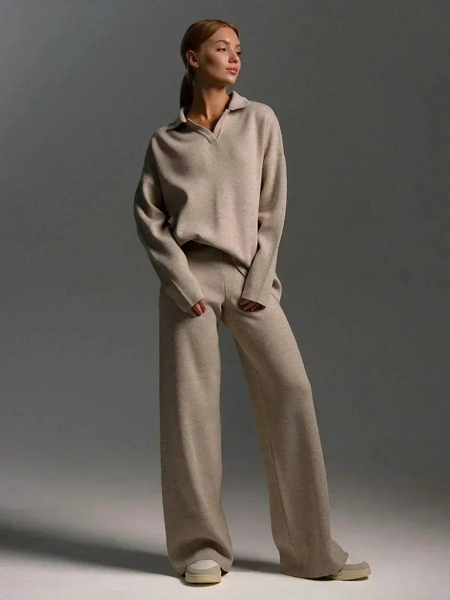 Ensemble Lounge Élégant Pour Femme Style Sans Effort Et Confort Ultra Doux Tissu Respirant Coupe Décontractée Raffinée