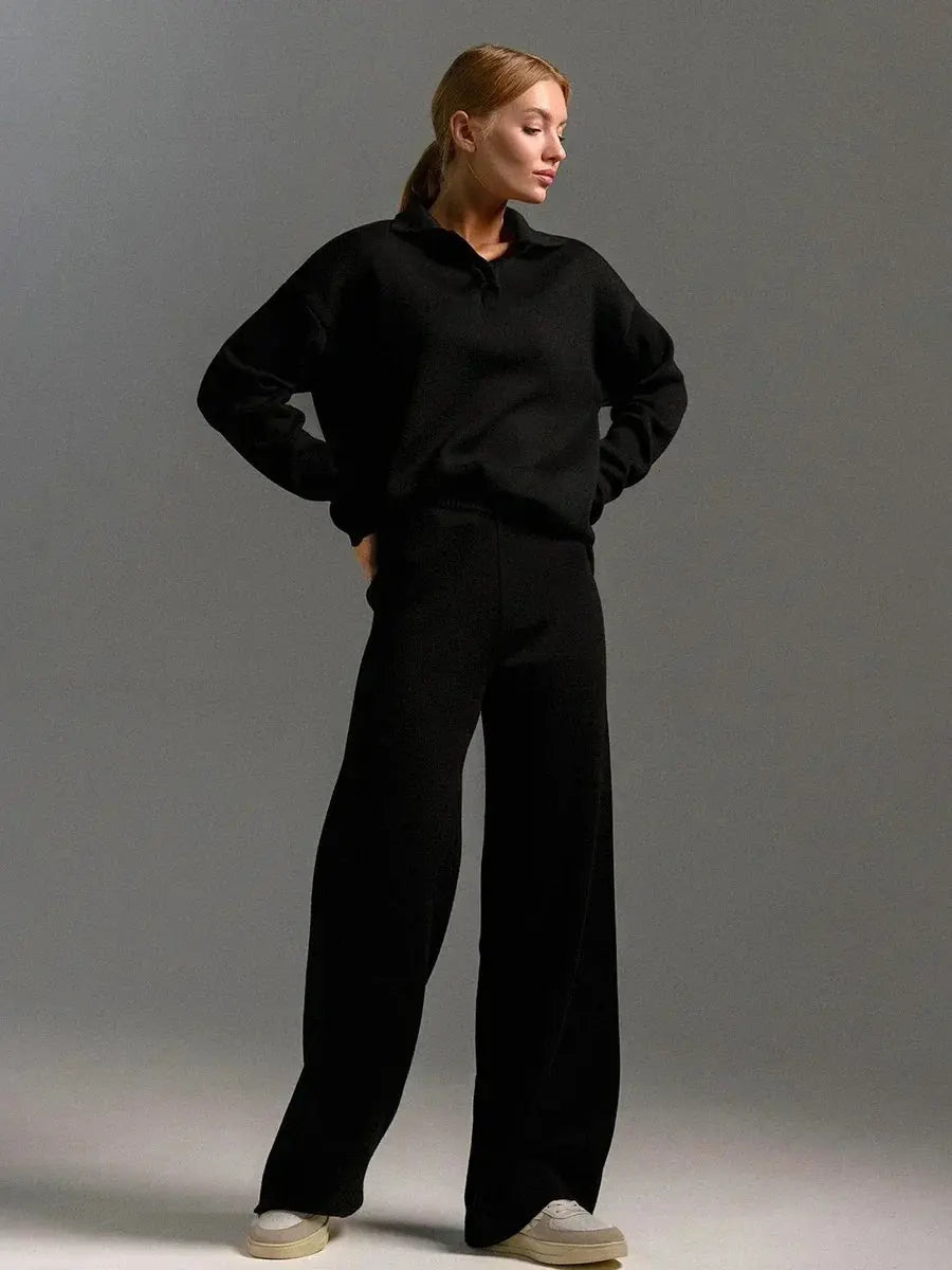 Ensemble Lounge Élégant Pour Femme Style Sans Effort Et Confort Ultra Doux Tissu Respirant Coupe Décontractée Raffinée
