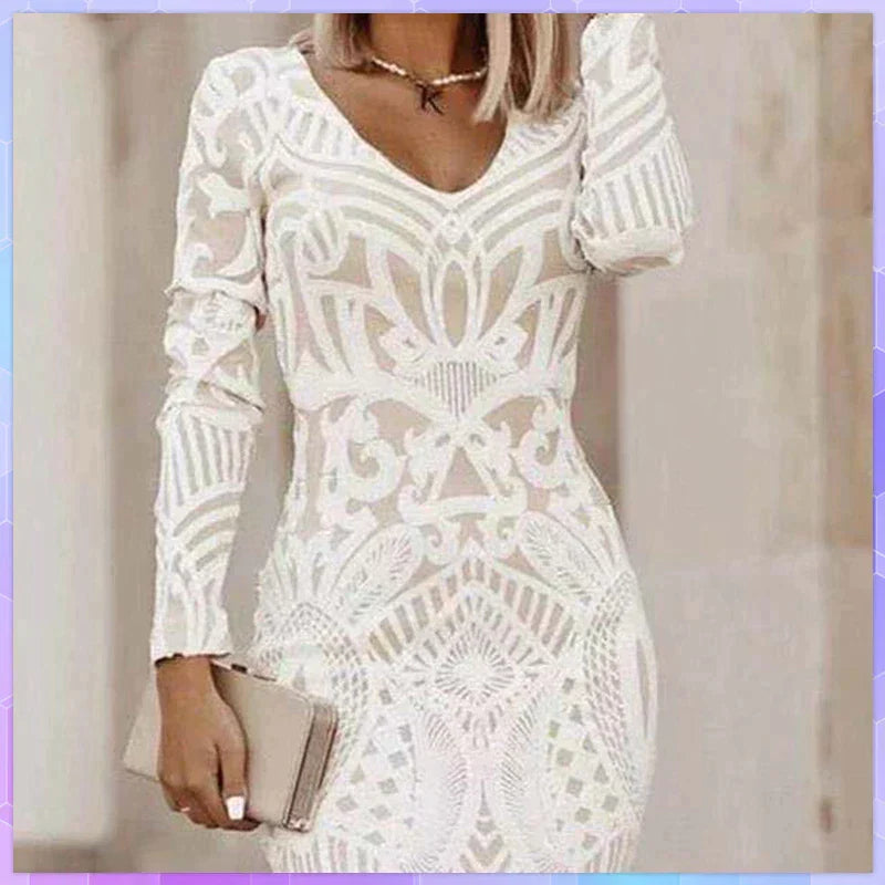 Ebiza-Midikleid mit Nähten