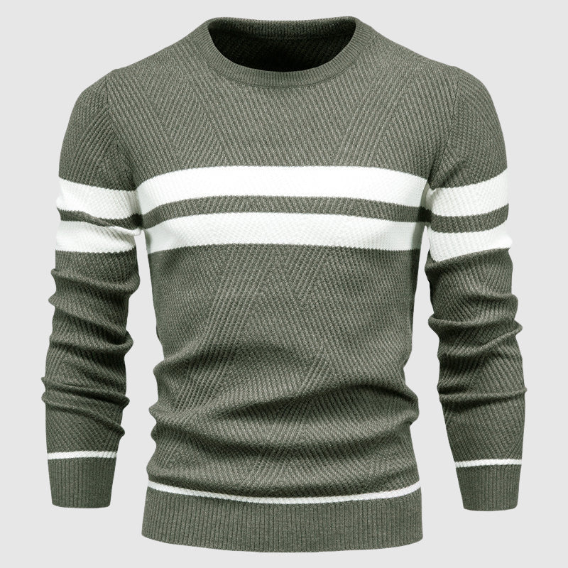Pull Tricot Rayé Pour Homme Eleganza Quotidiana Roberto Russo Luxe Quotidien Premium