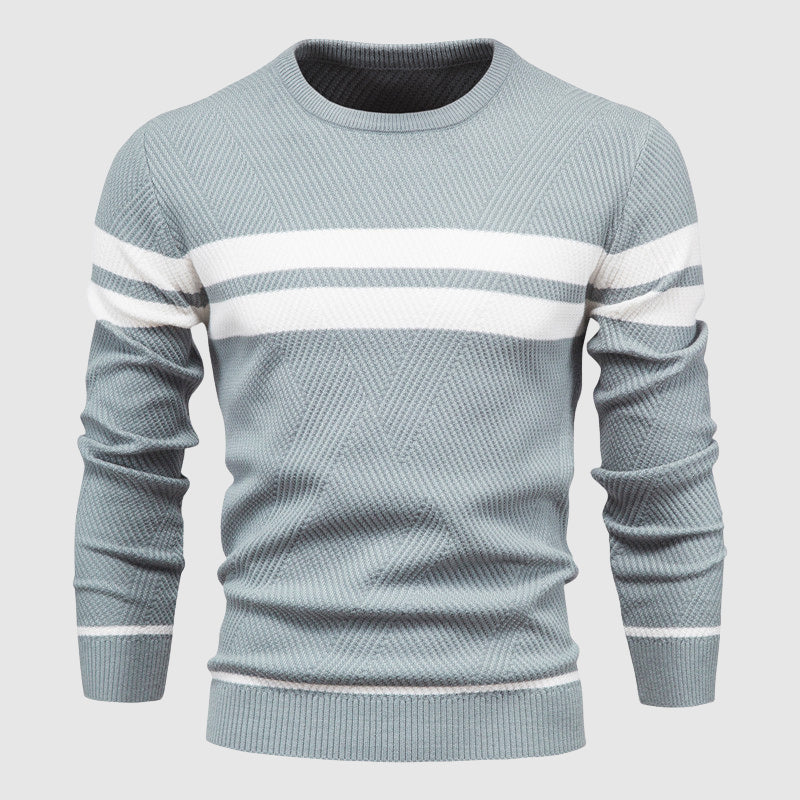 Pull Tricot Rayé Pour Homme Eleganza Quotidiana Roberto Russo Luxe Quotidien Premium