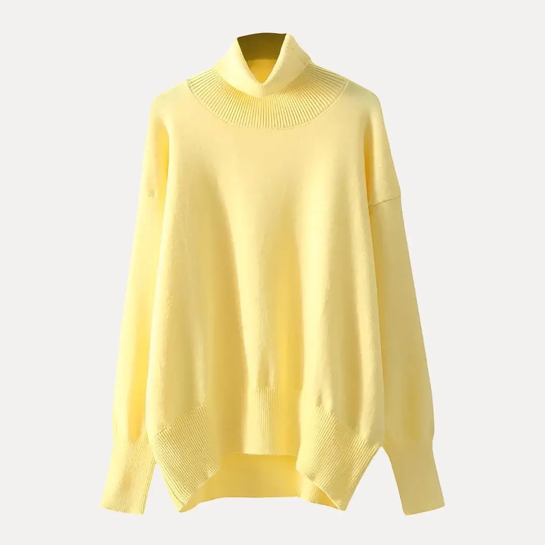 Eliana Pull Col Roulé Oversize Confortable Pour L'Hiver Et Superposé Décontracté Chaud
