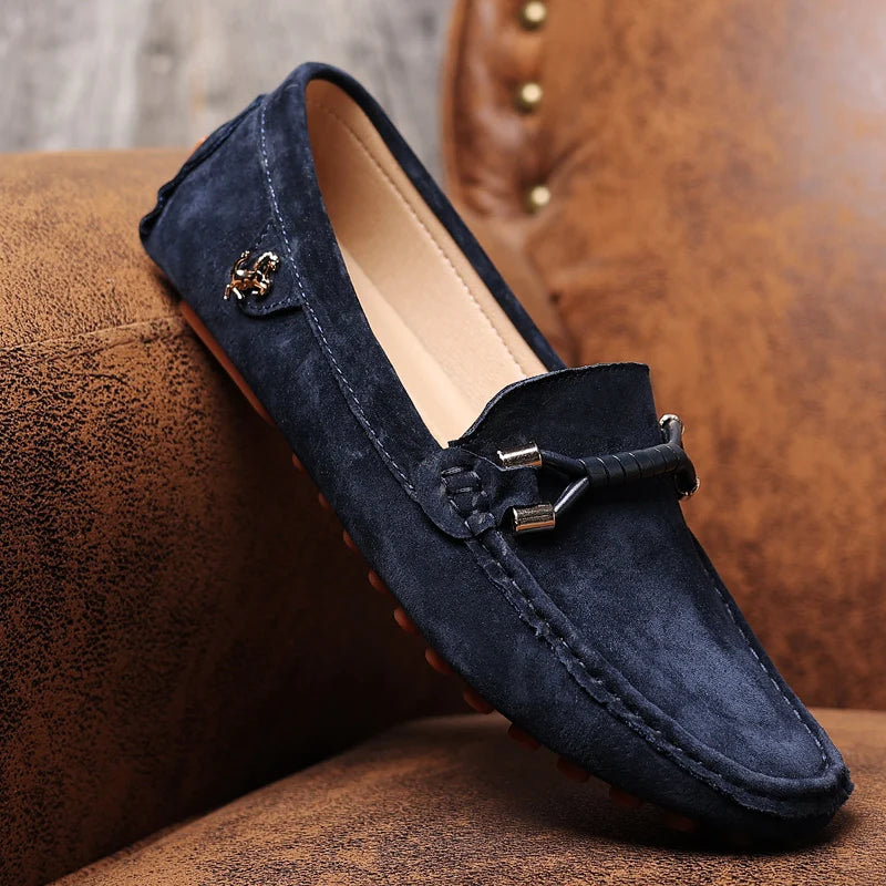 Mocassins Elias Prestige En Velours Semelle Antidérapante En Caoutchouc Design Minimaliste Léger Et Respirant