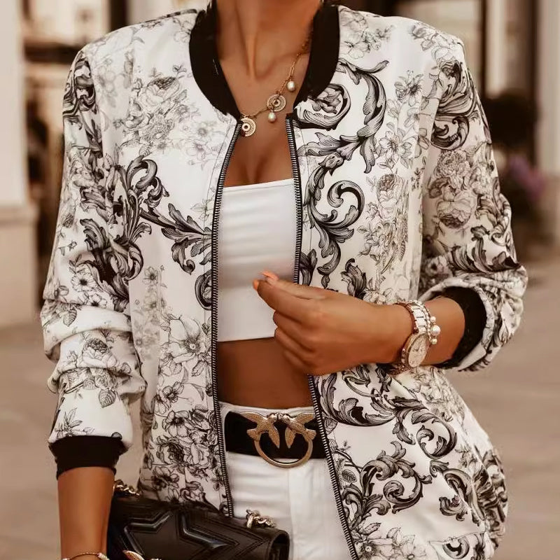Veste Légère Elise Leroy À Motif Floral Pour Été Avec Coupe Fluide Et Confortable