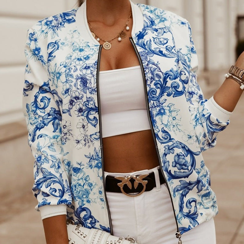 Veste Légère Elise Leroy À Motif Floral Pour Été Avec Coupe Fluide Et Confortable