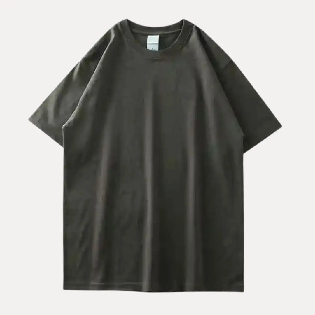 Tee Shirt Classique Ellis En Coton Avec Col Rond Côtelé Pour Look Smart Casual et Coupe Décontractée