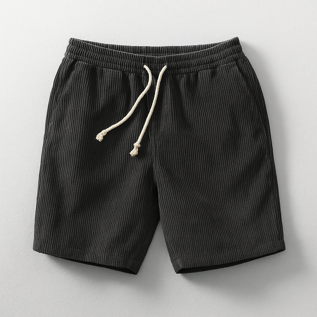 Shorts En Velours Côtelé Emerson À Cordon Réglable Coupe Décontractée Design Intemporel Pour Le Quotidien