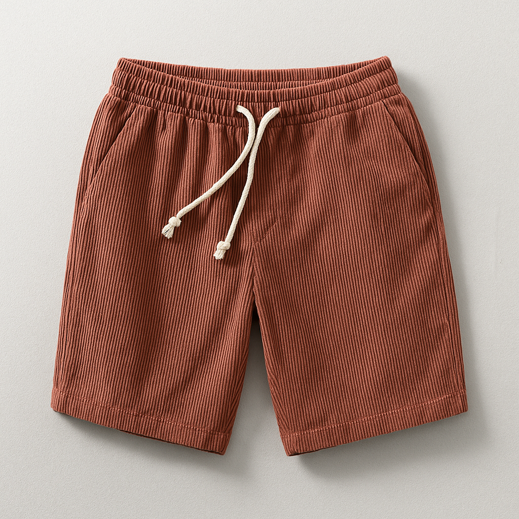 Shorts En Velours Côtelé Emerson À Cordon Réglable Coupe Décontractée Design Intemporel Pour Le Quotidien