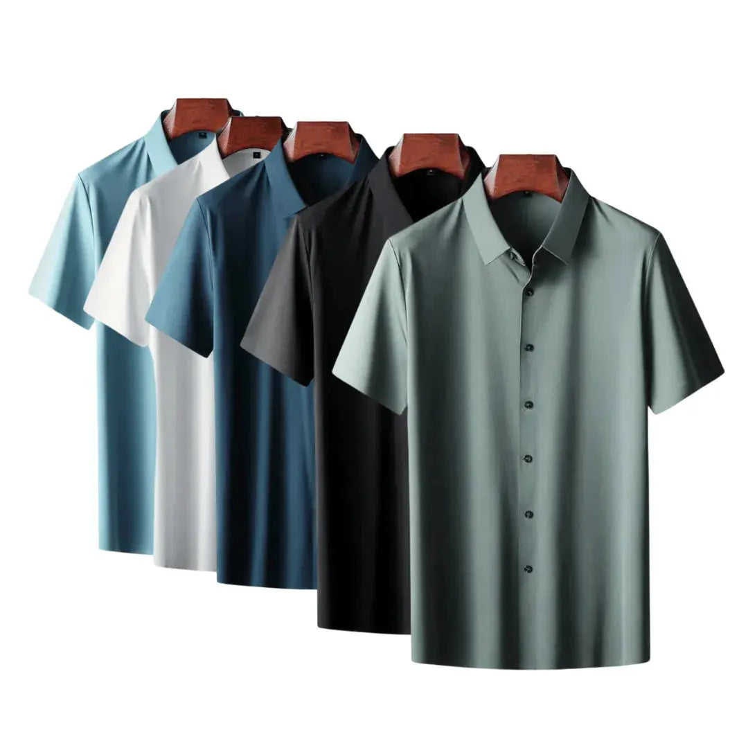 Chemise Décontractée À Manches Courtes Bouton Devant Teal Pour Hommes Incontournable Offres Achetez 3 Obtenez 2 Gratuit