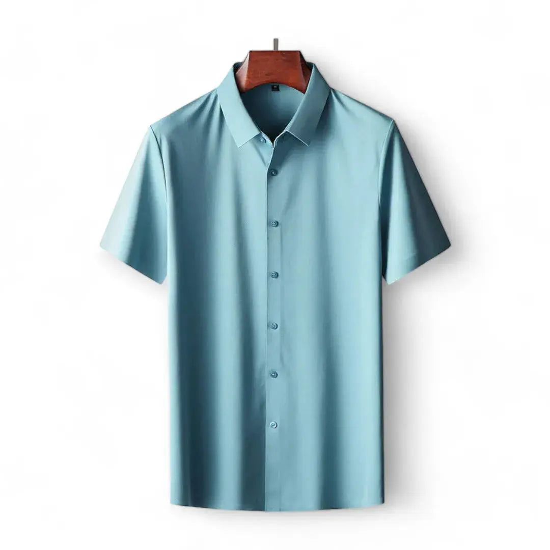Chemise Décontractée À Manches Courtes Bouton Devant Teal Pour Hommes Incontournable Offres Achetez 3 Obtenez 2 Gratuit