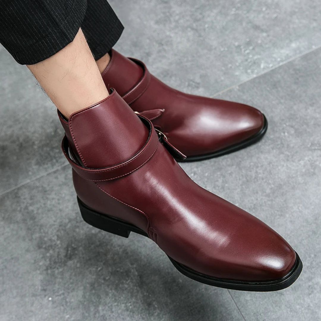 Bottes en Cuir Enrique Souverain pour Homme Waylynn Semelle Légère et Durable Confort Tout au Long de la Journée