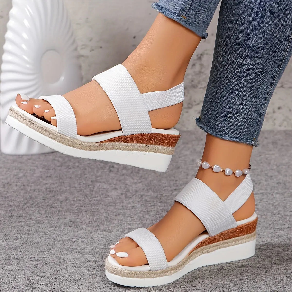 Sandales Espadrilles A Talon Pour Femmes Amawinc Chic Et Confortables Pour Ete Pour Mode Quotidienne Plage Vacances