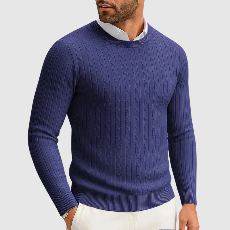 Pull En Maille Côtelée À Torsades Essentiel Pour Un Style Structuré Et Polyvalent Confortable