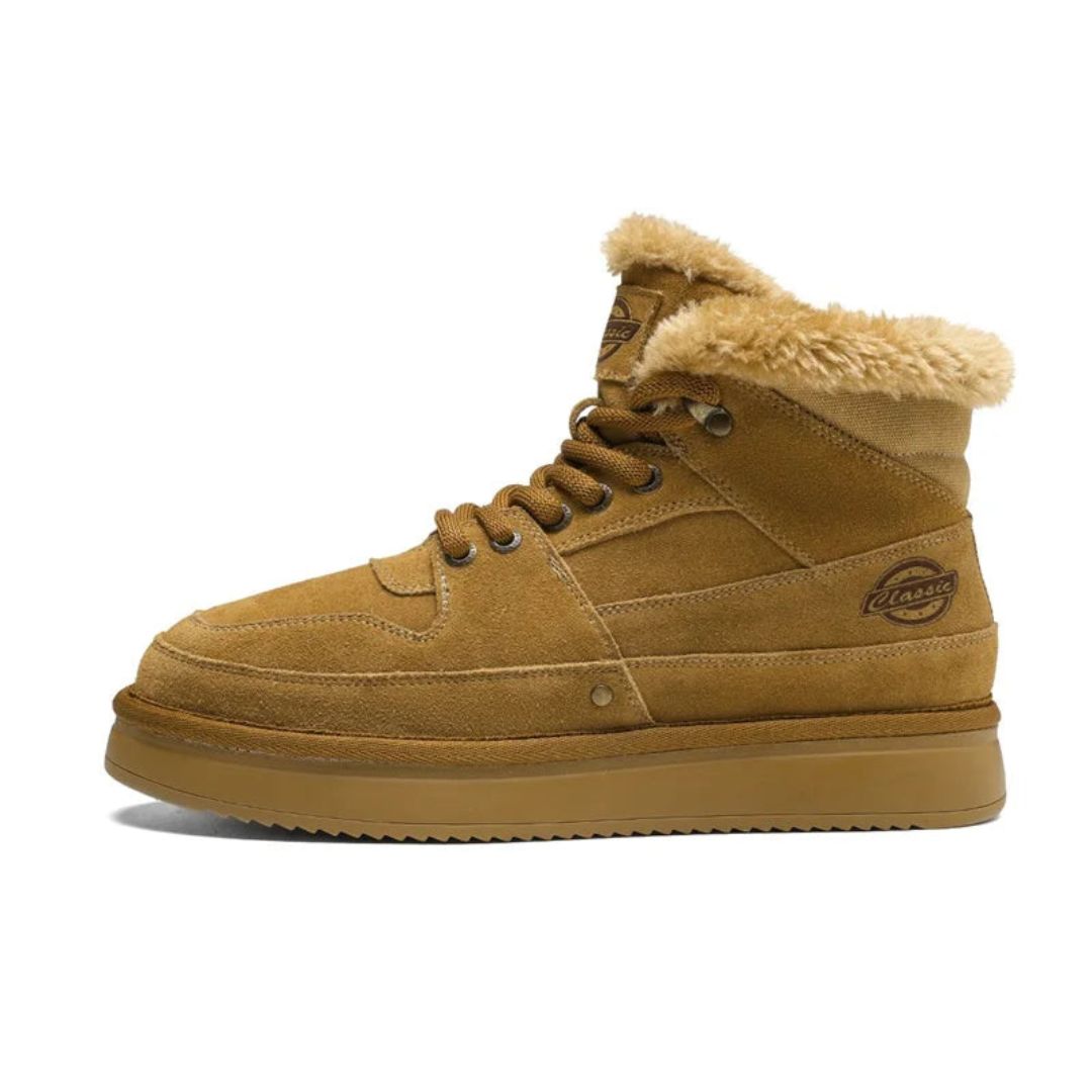 Bottes Hautes En Cuir Robustes Pour Hiver Avec Doublure Fourrure Ultra Confort Optionnelle