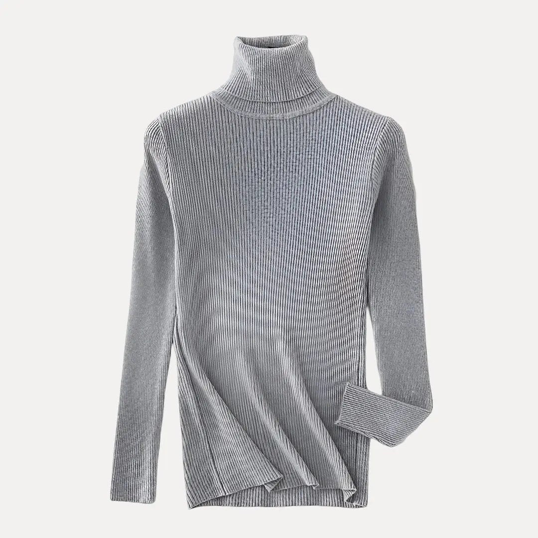 Pull Col Roulé Eve Femme En Tricot Chaud Doux Slim Fit Pour Bureau Et Usage Quotidien Élégant Confortable