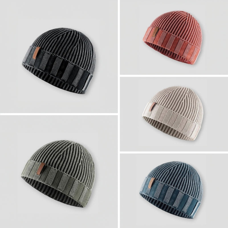 Bonnet Tricoté Everglow Vintage Avec Finition Usée Pour Une Chaleur Sans Encombrement Et Polyvalente