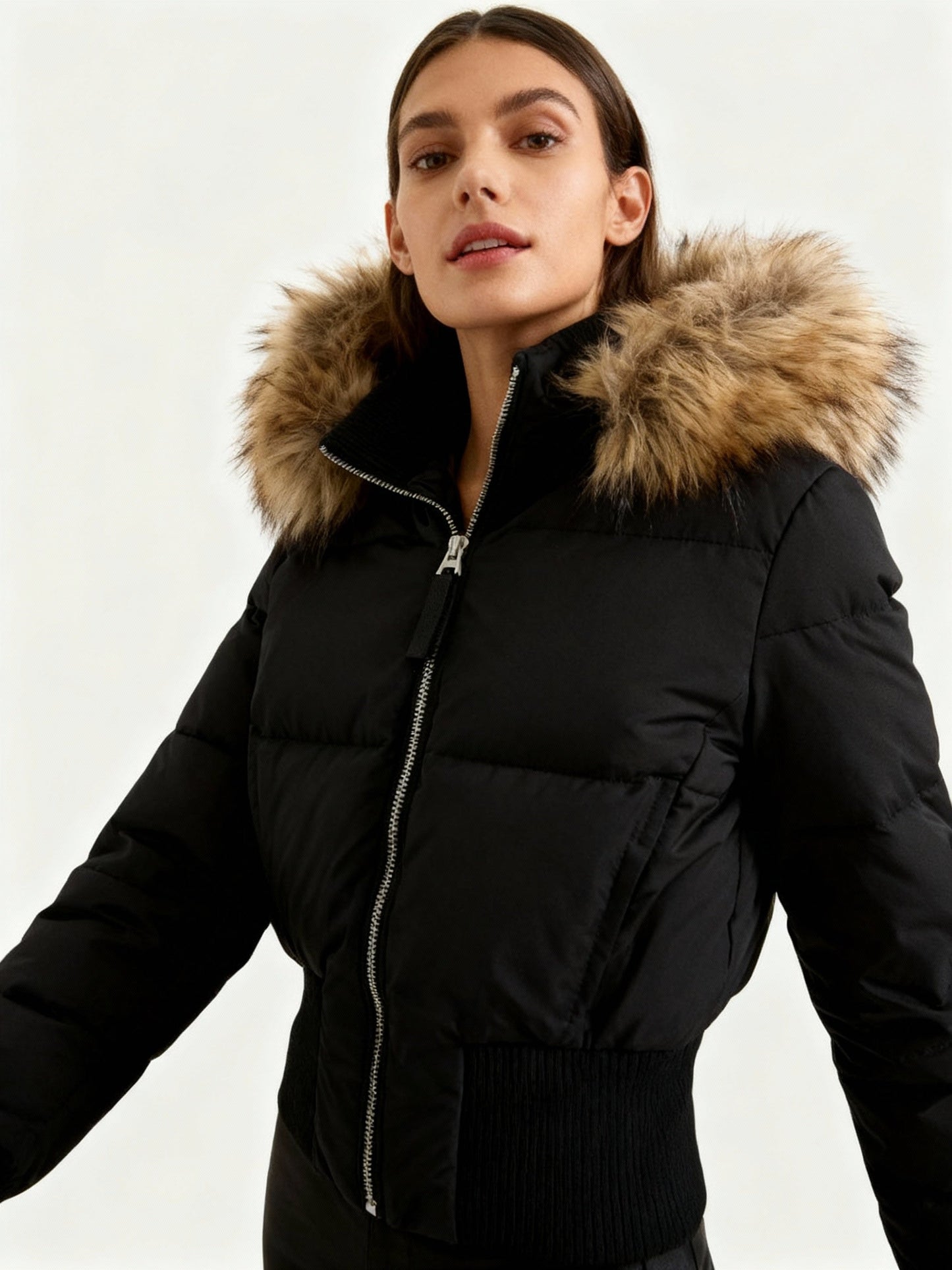 Damen Gestepptes Winterjacke – Warm, Leicht & Mit Abnehmbarer Kapuze | Amawinc