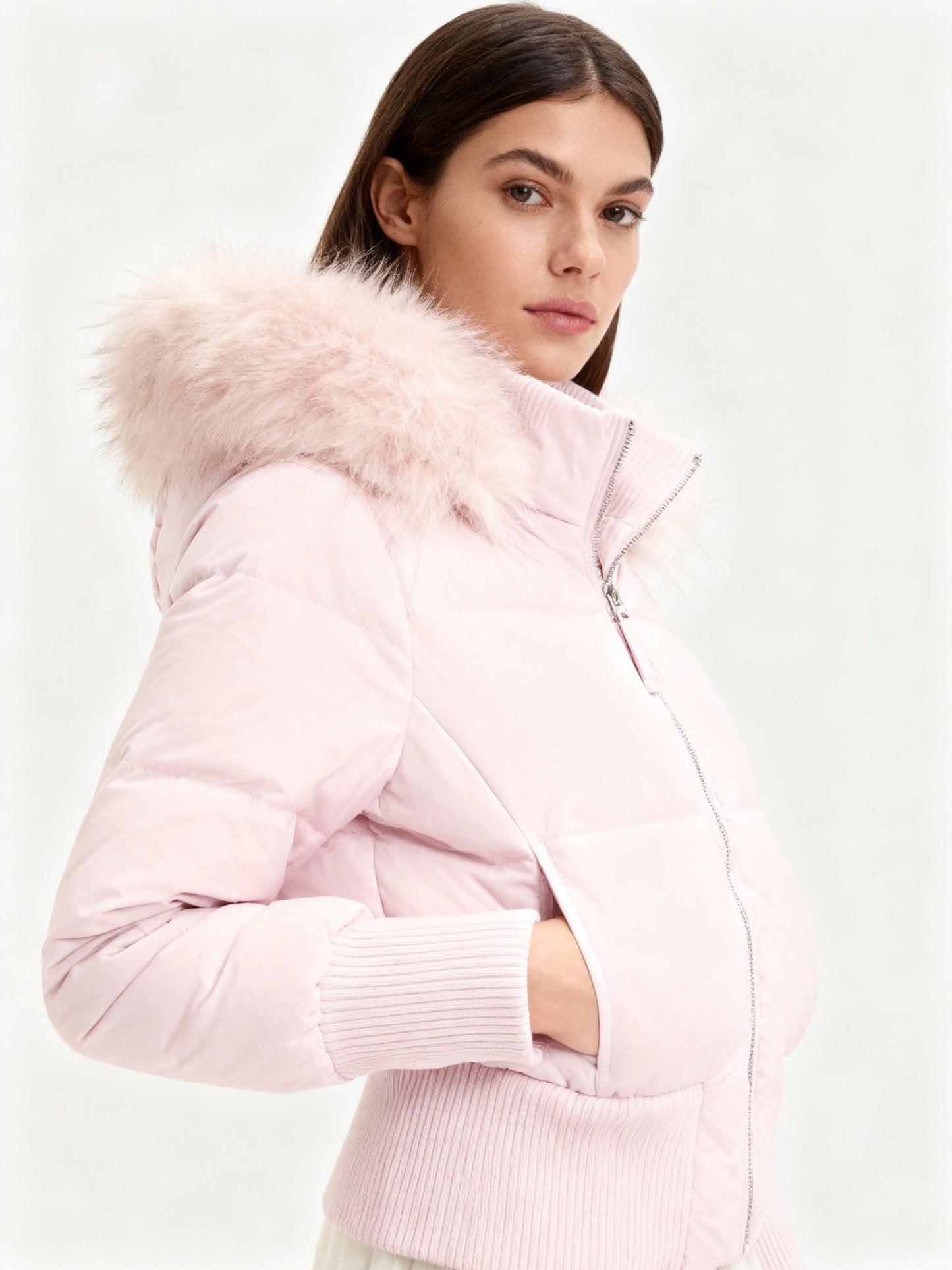 Damen Gestepptes Winterjacke – Warm, Leicht & Mit Abnehmbarer Kapuze | Amawinc