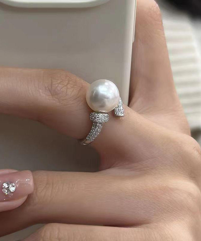 Bagues tendance en argent sterling et perles de zircone - Amawinc
