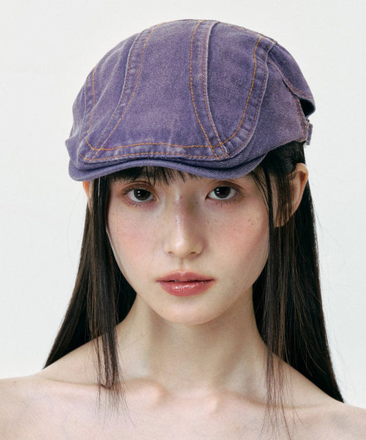 Chapeau breton en denim violet Fashion Street - Amawinc