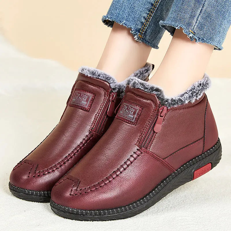 Bottes Femme En Fausse Fourrure À La Cheville Amawinc Chaleureuses Et Stylées Pour L Hiver