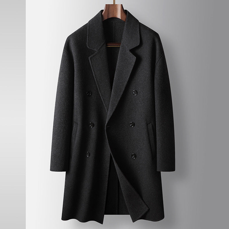 Manteau Felix Grant En Mélange De Laine Premium À Double Boutonnage Silhouette Élégante Pour L Hiver