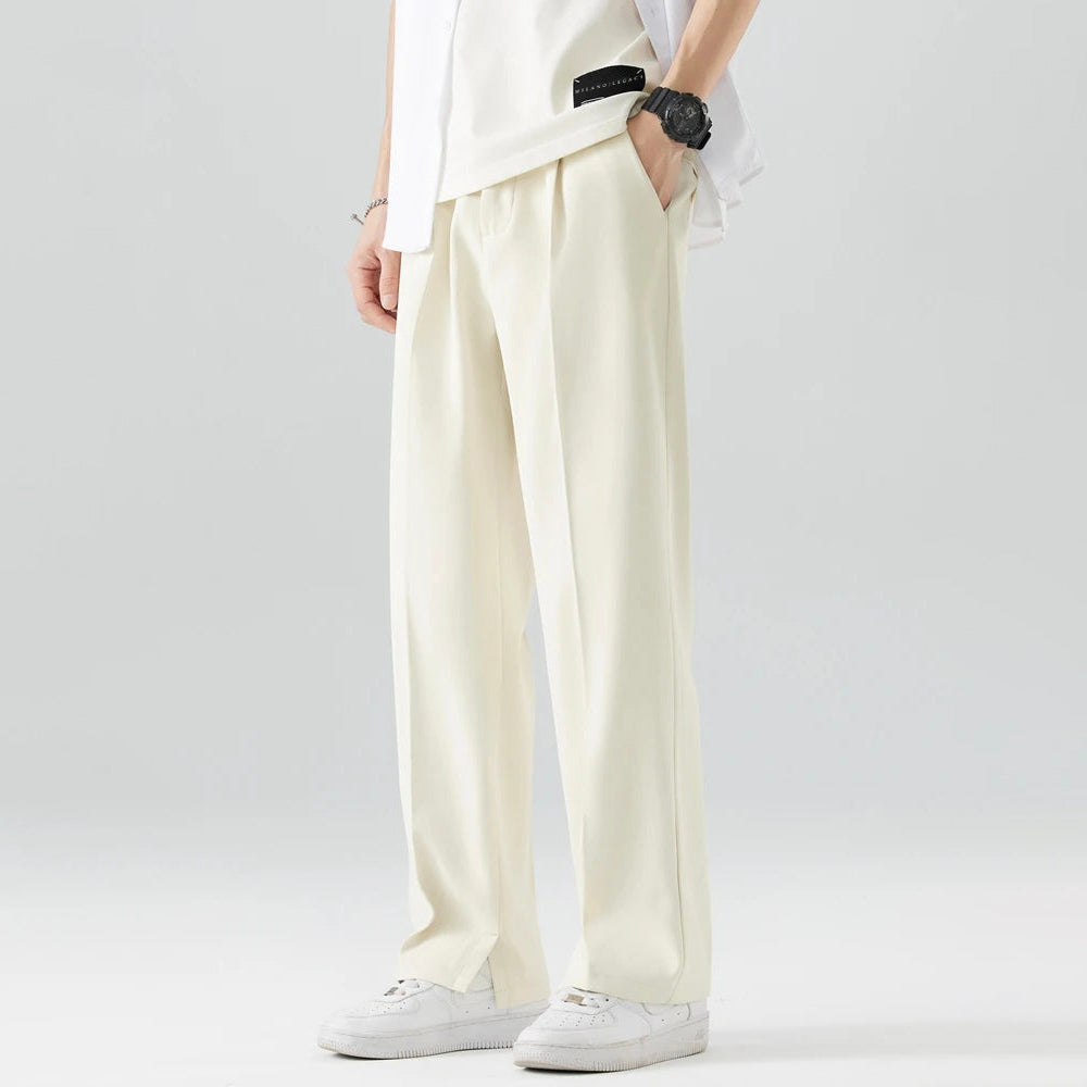 Pantalon Décontracté Felix Grant Chill Mode À Jambe Large Polyester Léger Et Respirant