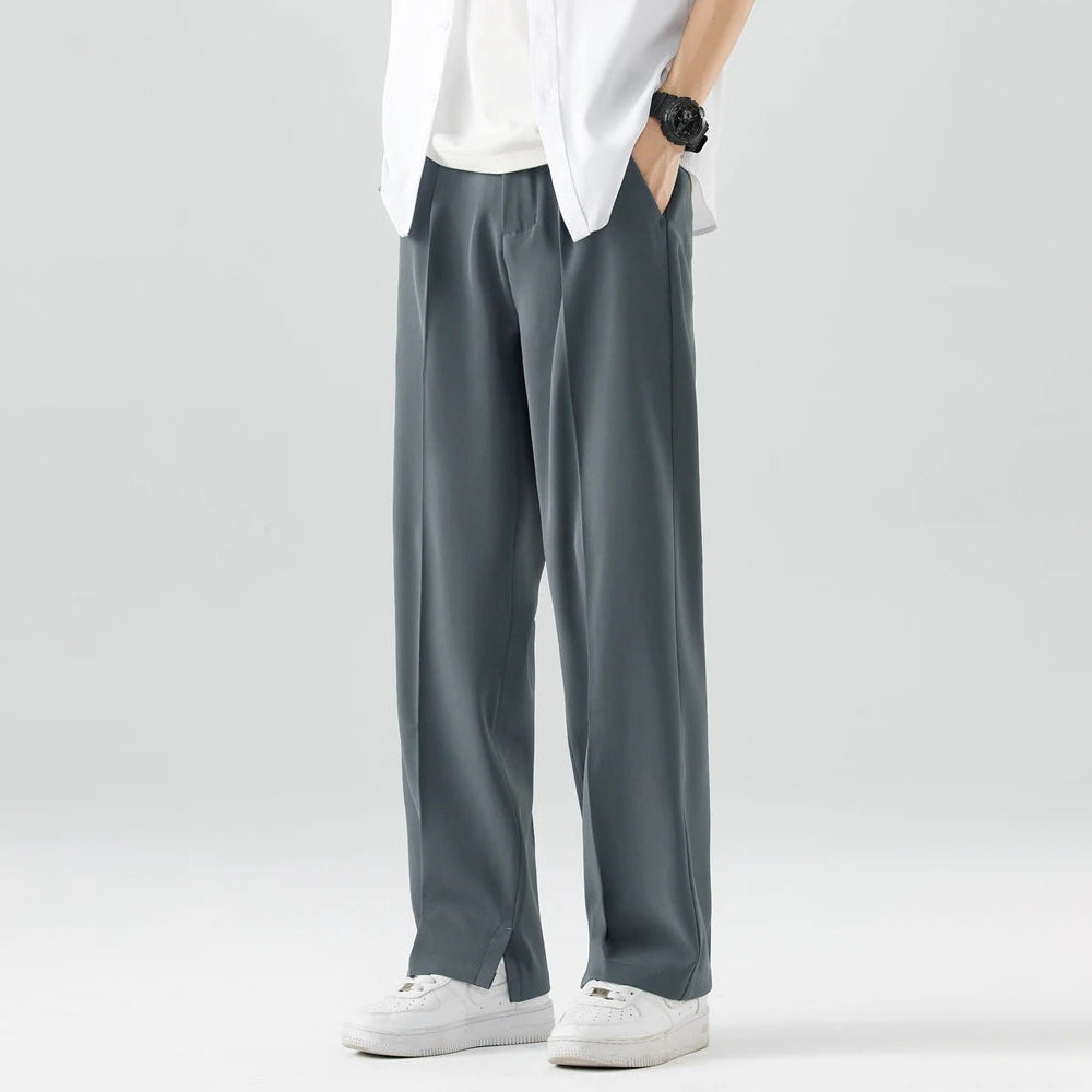 Pantalon Décontracté Felix Grant Chill Mode À Jambe Large Polyester Léger Et Respirant