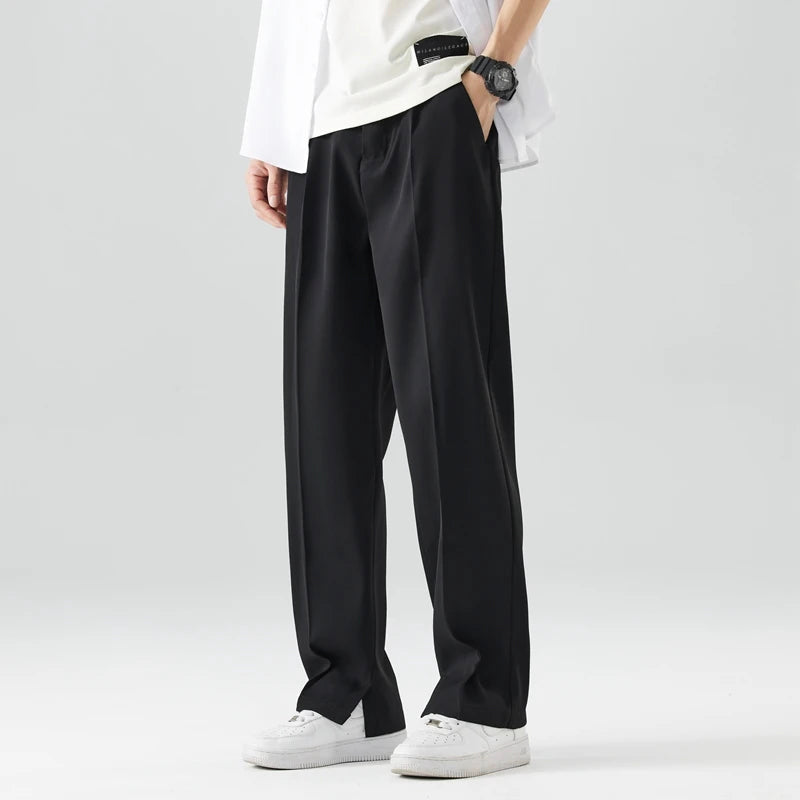 Pantalon Décontracté Felix Grant Chill Mode À Jambe Large Polyester Léger Et Respirant