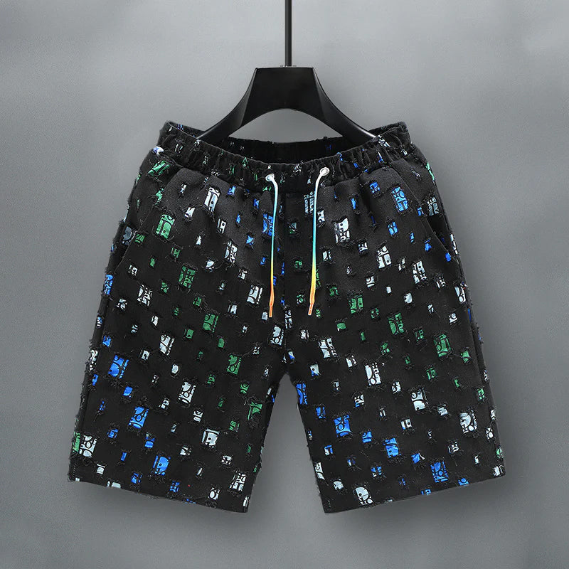 Felix Grant Shorts Denim Colorés En Coton À Coupe Frayée Effilochée Trois Coloris Disponibles