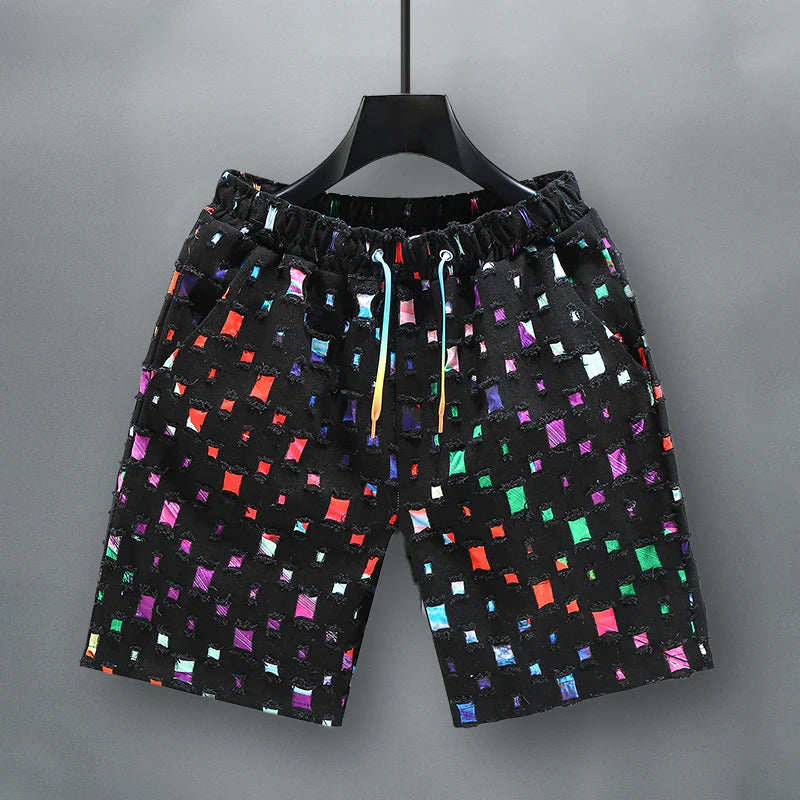 Felix Grant Shorts Denim Colorés En Coton À Coupe Frayée Effilochée Trois Coloris Disponibles