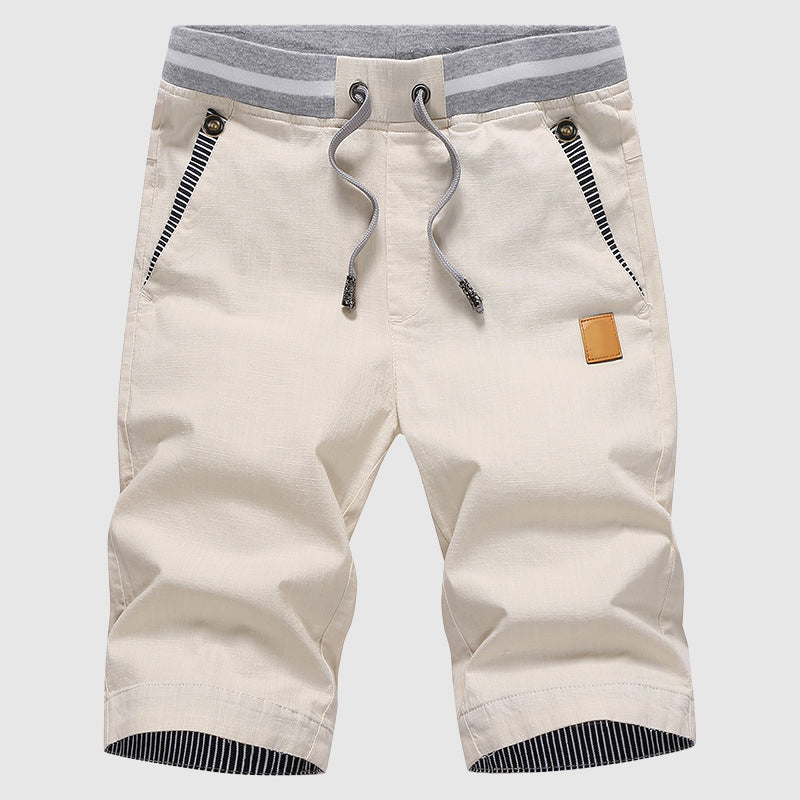 Shorts Felix Grant Crystal Lagoon En Coton Mélangé Avec Taille Élastique Et Poches Latérales Confortables Pour Été