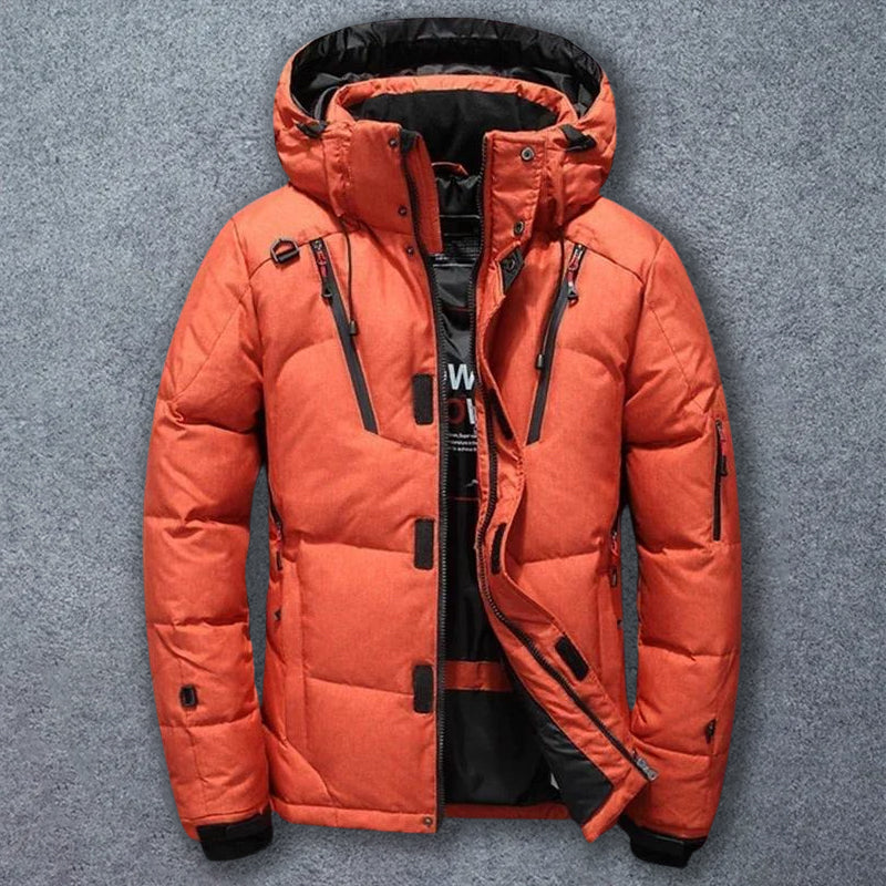 Doudoune De Montagne En Duvet Felix Grant Avec Capuche Amovible Et Fermetures Renforcées En Polyester