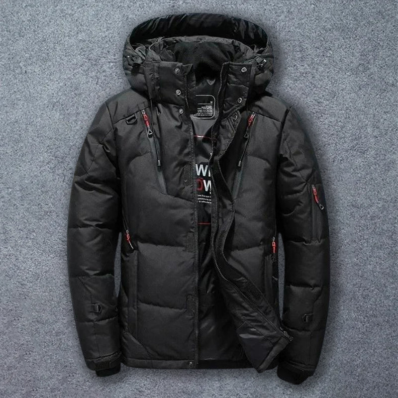 Doudoune De Montagne En Duvet Felix Grant Avec Capuche Amovible Et Fermetures Renforcées En Polyester