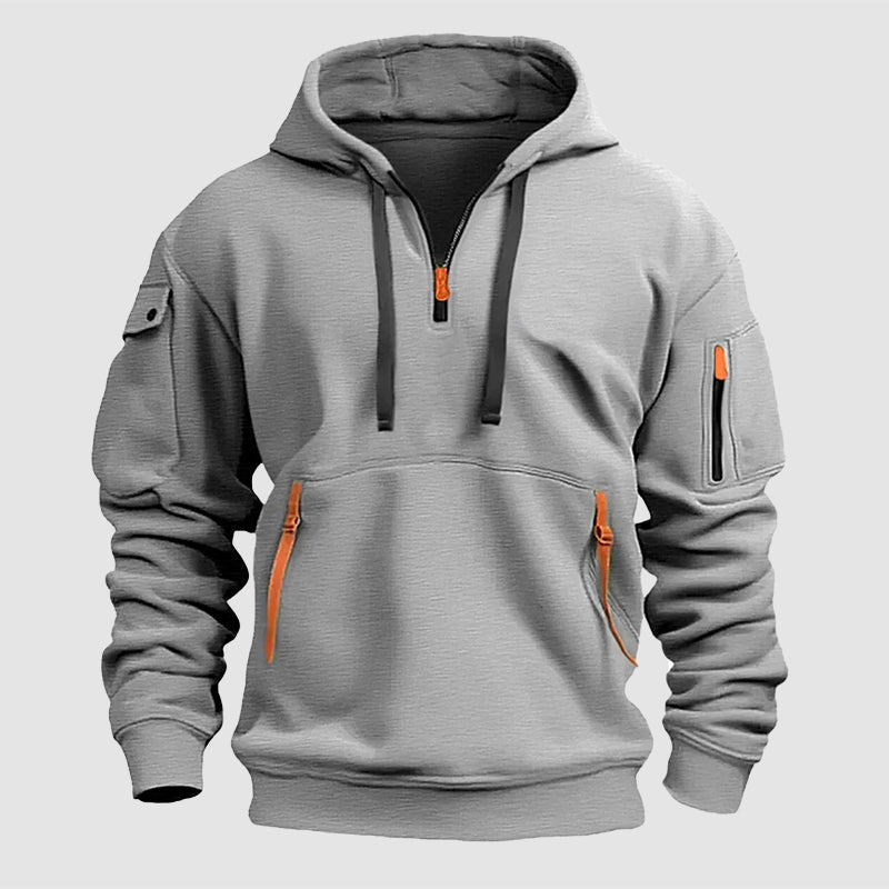 Felix Grant Prime Essential Sweatshirt Capuche Avec Poches Multiples Léger Confortable Idéal Pour Quotidien Et Activité