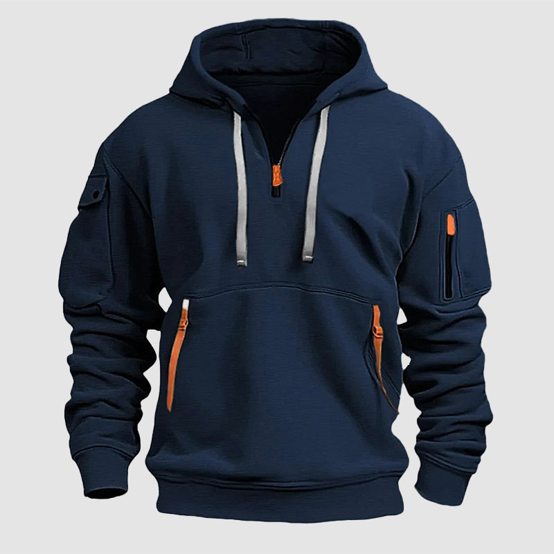 Felix Grant Prime Essential Sweatshirt Capuche Avec Poches Multiples Léger Confortable Idéal Pour Quotidien Et Activité