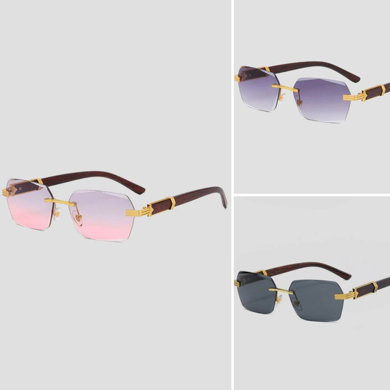 Lunettes Felix Grant Sans Monture Verres Dégradés Polarisés Branches En Bois Légères Offert Pack De 3 Couleurs